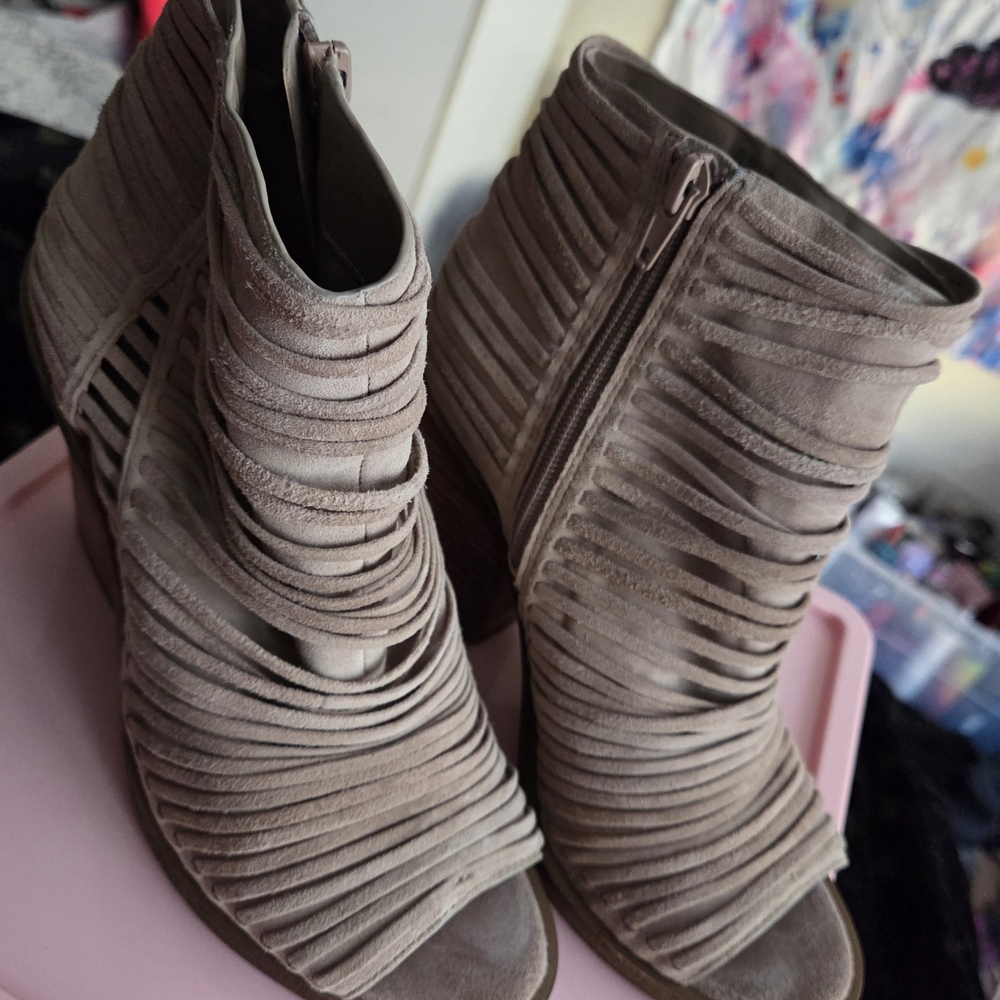 Vince Camuto Taupe Heeled Boots